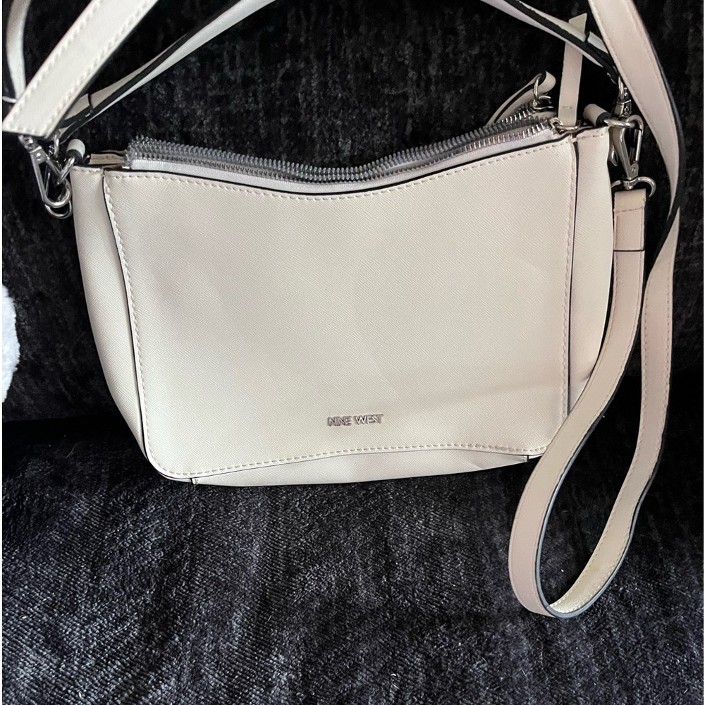 EUC CUTE DOUBLE ZIPPER NINE WEST CROSSBODY R SHOULDER BAG 10x7